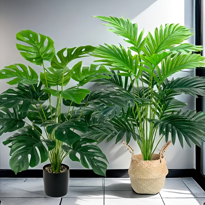 Fiddle Leaf Fig - 2 pçs verde 24 folhas plantas